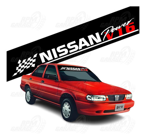 Sticker Sombrilla Adhesiva Parabrisas Tapasol Nissan V16