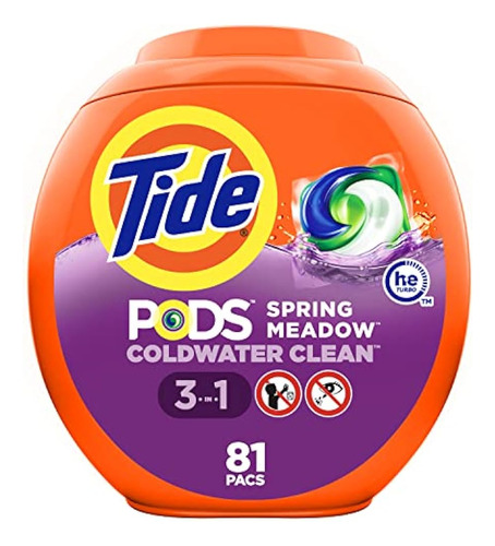 Tide Pods Cápsulas De Jabón Detergente Para Ropa, Spring Mea