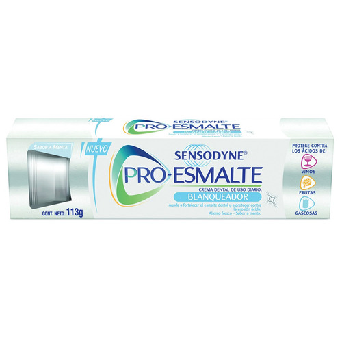 Imagen 1 de 6 de Pasta dental Sensodyne Blanqueador Pro-Esmalte en crema 113 g