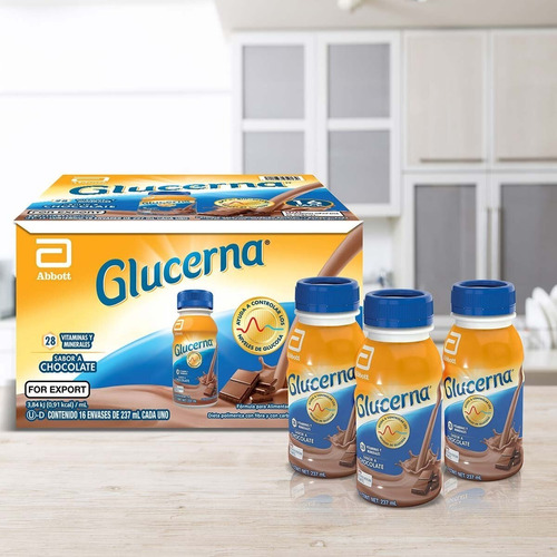 Glucerna Abbot 16 Bebidas 237 Ml C/u Sabor Fresa Od.st