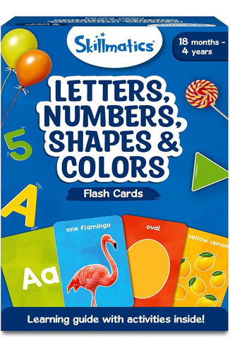 Tarjetas De Flash Para Niños: Letras, Números, Formas Y Colo