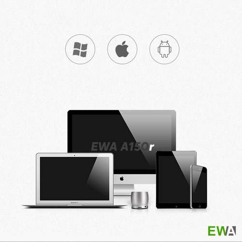 Imagen 2 de 10 de Parlante Bluetooth Para Celular Pc Notebook Ewa A150 Microsd