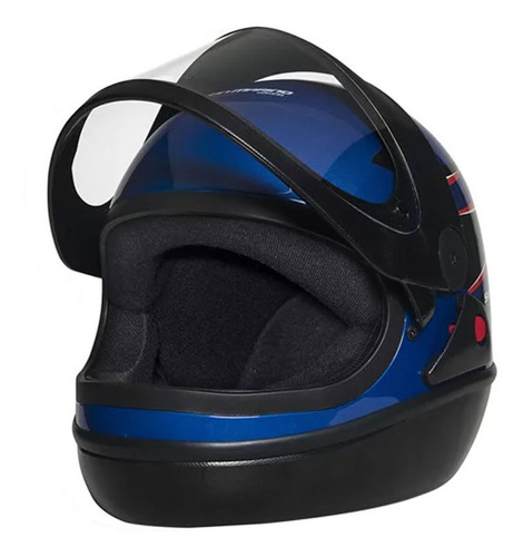 Capacete Taurus San Marino Titanium Azul/preto