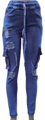 Pantalón Azul Claro Tipo Cargo