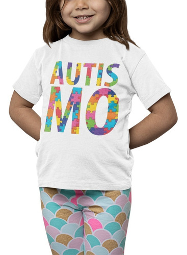 Polera Unisex Apoyo Autismo Rompecabeza, Colores Estampad