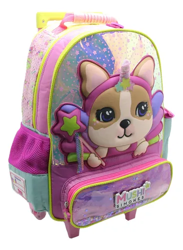 Mochila Escolar Cresko Simones 16 Pulgadas Carrito Rueditas