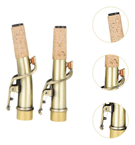 2 Piezas De Boquilla Y Cuello De Saxofón Soprano,