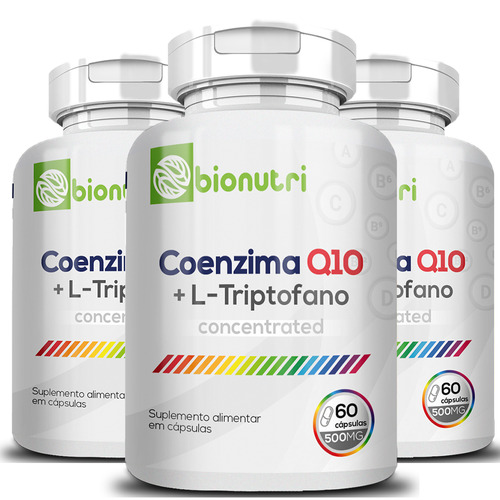 Kit 3x Coenzima Q10 60capsulas 50Mg Bionutri