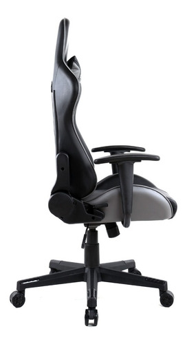 Imagen 3 de 4 de Silla de escritorio Good Game Pro negro y gris con tapizado de cuero sintético
