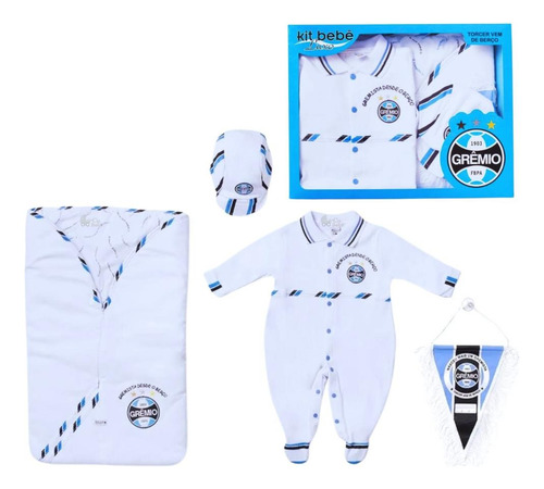 Kit Bebê Grêmio Saída Maternidade Com Saco De Dormir Oficial