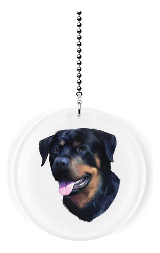 Rottweiler Ventilador Porcelana Luz Pull