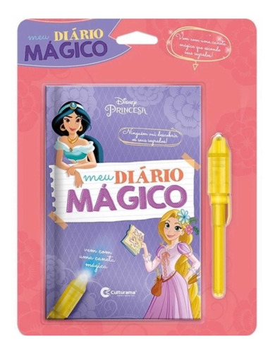 Diário Menina Princesas Disney Com Caneta Mágica - Culturama