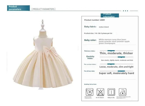 Vestido De Satén Con Lazo, Estilo Coreano, Fiestera, Para Ni