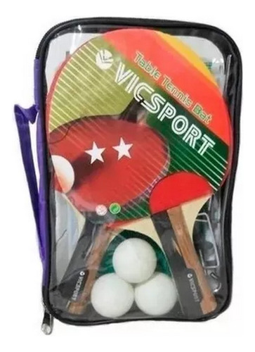 Ping Pong 2 Paletas Red En Bolso Ploppy 360107