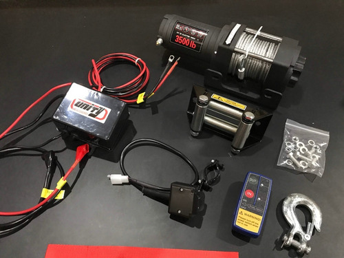 Malacate 3500 Lbs 1600 Kg 12v Control Remoto Cable De Acero