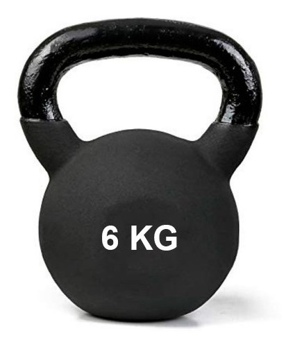 Pesa Rusa Hierro Kettlebell 6kg Forrada En Goma Gym Gimnasio