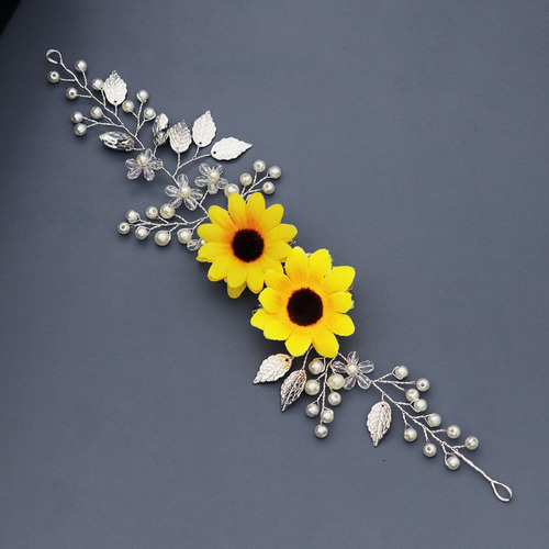 Tocado De Girasol Creativo Boda Diadema De Novia Moda