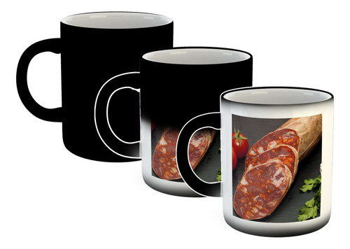 Taza Magica Salame Chacinado Fiambre Comida Chorizo P2