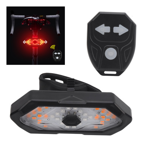 Luz Trasera Recargable Usb Para Bicicleta Con Control Remoto