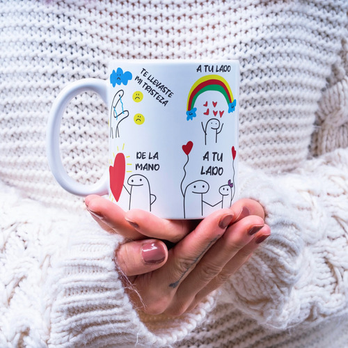 Taza De Cerámica Frases De Canciones Enamorados Novios 