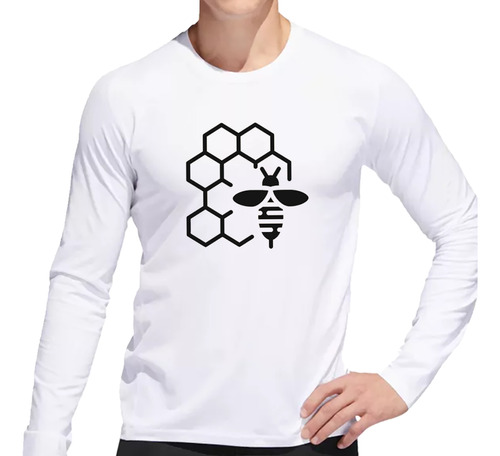 Remera Hombre Ml Abeja Voladora Panal Insecto Miel