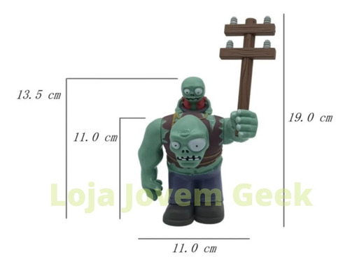 Imagem 2 de 4 de Plants Vs Zombies Zumbi Gigante E Zumbinho Que Arremessa