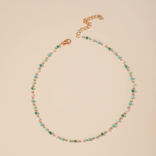 Asphinien Gargantilla Bohemia Con Cuentas Collar Delicado De
