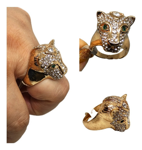 Anillo Cabeza De Leopardo Importado.mariann Moon
