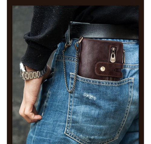 Imagen 8 de 10 de Cartera Jeep Billetera Con Monedero Cuero Genuino