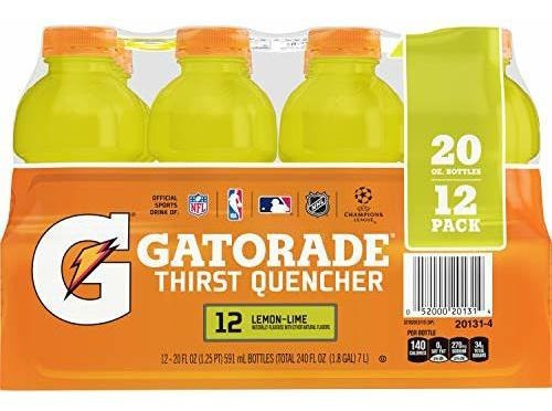 Gatorade Thirst Quencher Lemon-lime, Botellas De 20 Onzas (p