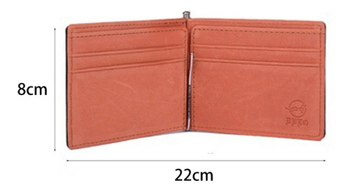 Salm Wallet Billetera Bi-fold Impermeable Con Clip Sintético