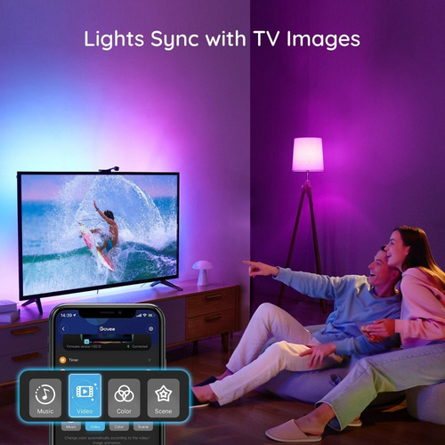 Imagen 9 de 10 de Govee Immersion Luces Led Rgbic Cámara Tv Ambilight Alexa Go