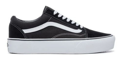 Zapatillas Vans Old Skool Negro Blanco Plataforma Original