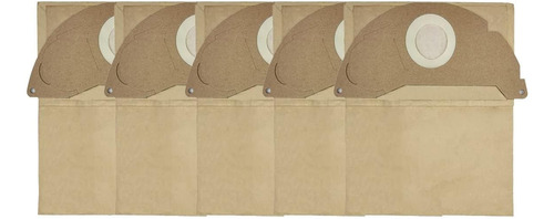 5 Bolsas De Papel Repuesto Aspiradora Para Karcher Mv2 / Wd2