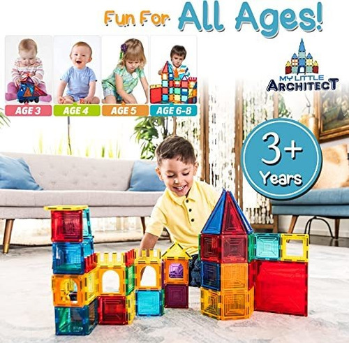 Imagen 2 de 7 de My Little Architect Azulejos Magnéticos Para Niños, Juego.