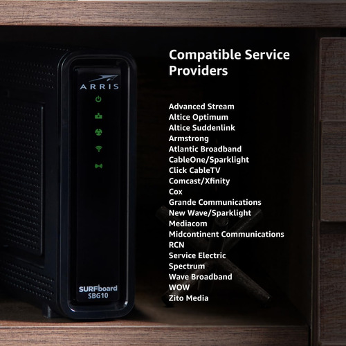 Combinación De Módem-router Por Cable Arris Sbg10 Docsis 3.0