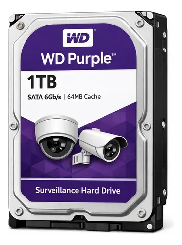 Hd 1tb Wd Purple Vigilância P/ Dvr - Envio Imediato - 24/7 Lilás