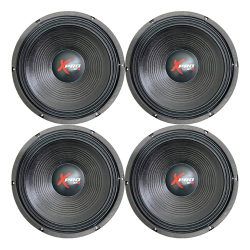 4 Alto Falante 12 Pol Etm Lt 8 Ohms Cone Seco Automotivo