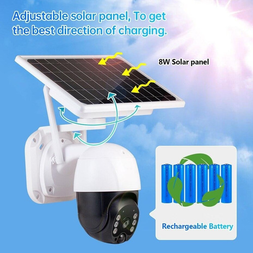 Imagen 2 de 3 de Camara Ptz Ip Wifi Solar 3mp 1x Zoom Digital Icsee Epa