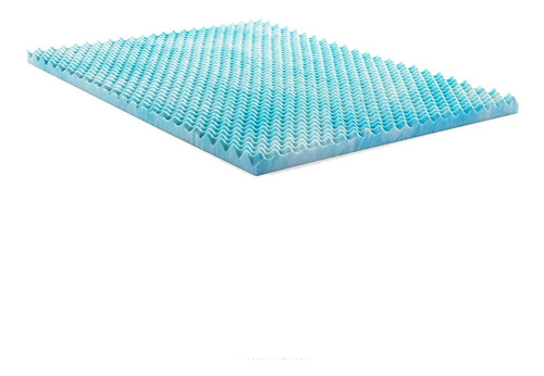Linenspa Azul Individual Gel Sobrecolchon Memory Foam
