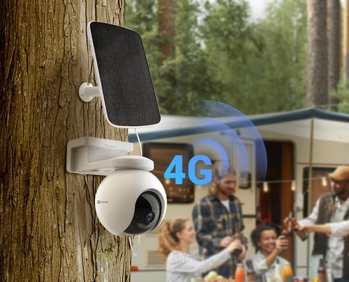Kit De Camara Eb8 4g 2k Exteriores Con Gps + Panel Solar