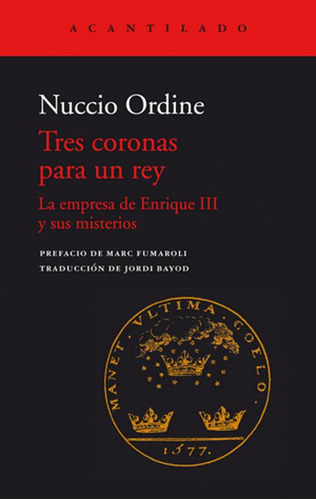 Libro Tres Coronas Para Un Rey