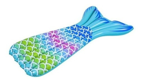 Colchoneta Cola De Sirena Inflable Colores Pileta 183x110cm