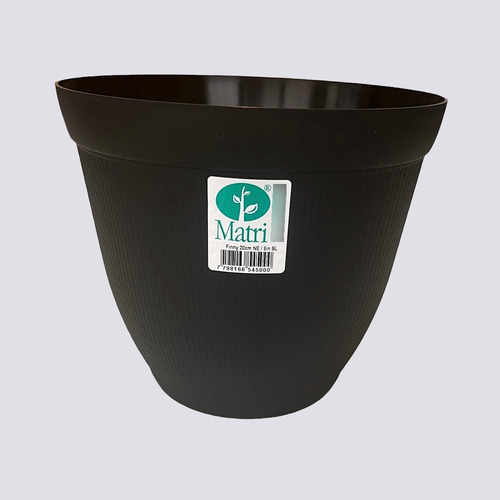 Maceta Matri Linea Finny 24 Para Plantas - Diseño Elegante Negro Finny