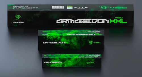 Mousepad Gamer Vsg Armagedon Goma Y Tela 320mm X 350mm X 3mm