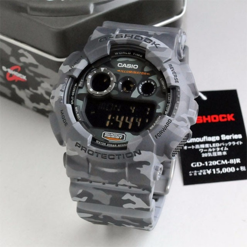 Relógio Casio Masculino G-shok Camuflado Gd-120cm 8dr Oferta