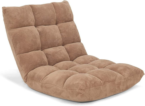 Sofa De Piso Multiuso Plegable 14 Posiciones - Marron Claro