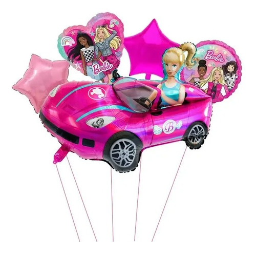 Set Barbie Globos Fiestas Cumpleaños Niña Decoracion Combo