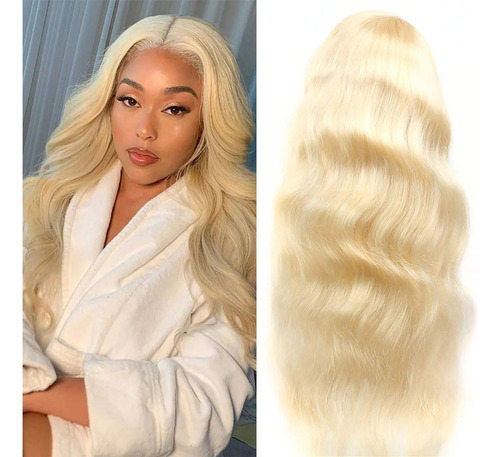 Peluca V Glueless #613 De Color Rubio Body Wave Para Amiga P