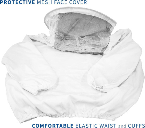 Vivo Traje Apícola Profesional Blanco Grande, Chaqueta, P...
